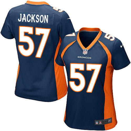 Women's Game Tom Jackson Nike Jersey Navy Blue Alternate - #57 NFL Denver Broncos